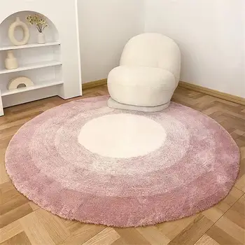 Apskritas Minimalistinis Gradiento kilimas Miegamasis Persirengimo stalas Rūbinė Biuro sėdynė Pliušinis grindų kilimėlis Svetainės dekoravimo kilimėliai