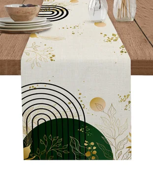 Bohemijos abstraktus vėjo lapų augalų stalas bėgikas vakarėlis vestuvių dekoravimas valgomasis restoranas staltiesė 4/6vnt Placemats