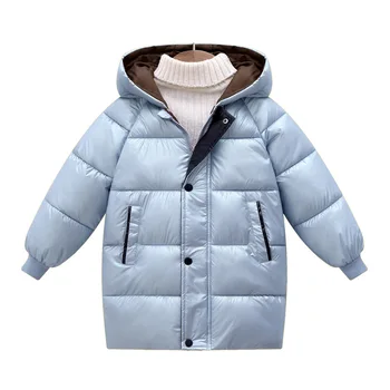 Boys Down Coat Striukė Medvilniniai viršutiniai drabužiai Windbreak 2023 Specialus sutirštintas aksomas Žieminiai šilti vaikiški drabužiai -10 laipsnių žemiau Z