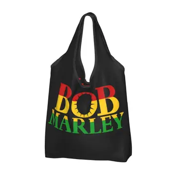 Jamaika Dainininkas Reggae Rock Bob Marleys Bakalėjos pirkinių krepšiai Mielas pirkėjas Pečių krepšiai Didelės talpos nešiojama rankinė