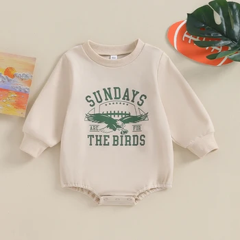 Toddler Baby Girl Boy Žaidimo dienos drabužiai Sekmadieniai skirti paukščiams Džemperis Ekipažas Megztiniai ilgomis rankovėmis Megztiniai Viršus